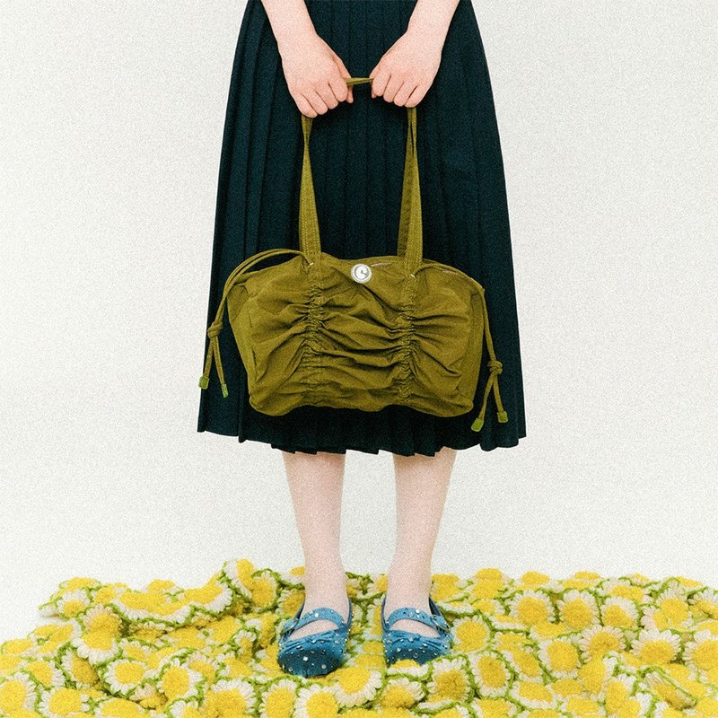 Hammer String Shoulder Bag Khaki - 手提包/手提袋 - 聚酯纖維 綠色