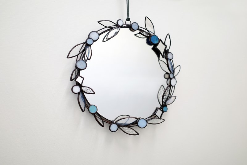 Mirror Wreath-M / Mirror Ornament LUMIROOMI Mosaic Glass - ของวางตกแต่ง - แก้ว หลากหลายสี