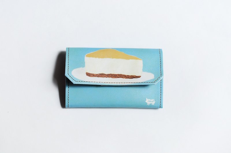 小紙包/卡片零錢包-起司蛋糕Cheese cake/點心系列 - 零錢包/小錢包 - 紙 藍色