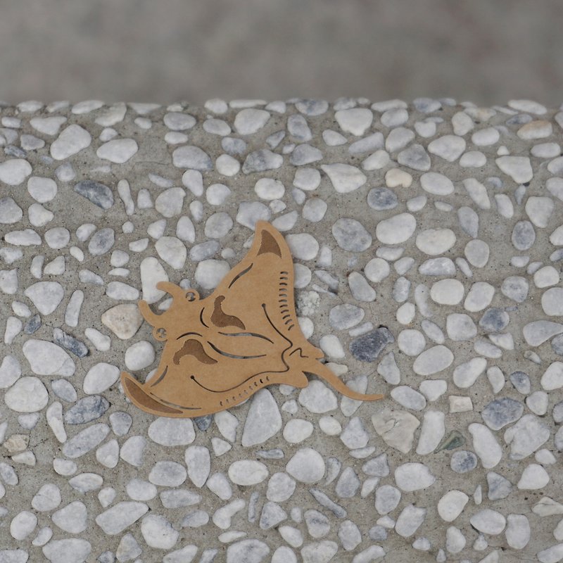 Mai Mai Zoo - Manta Ray Paper Carving Bookmark | Cute Animal Healing Small Things Stationery Gifts - Bookmarks - Paper Khaki