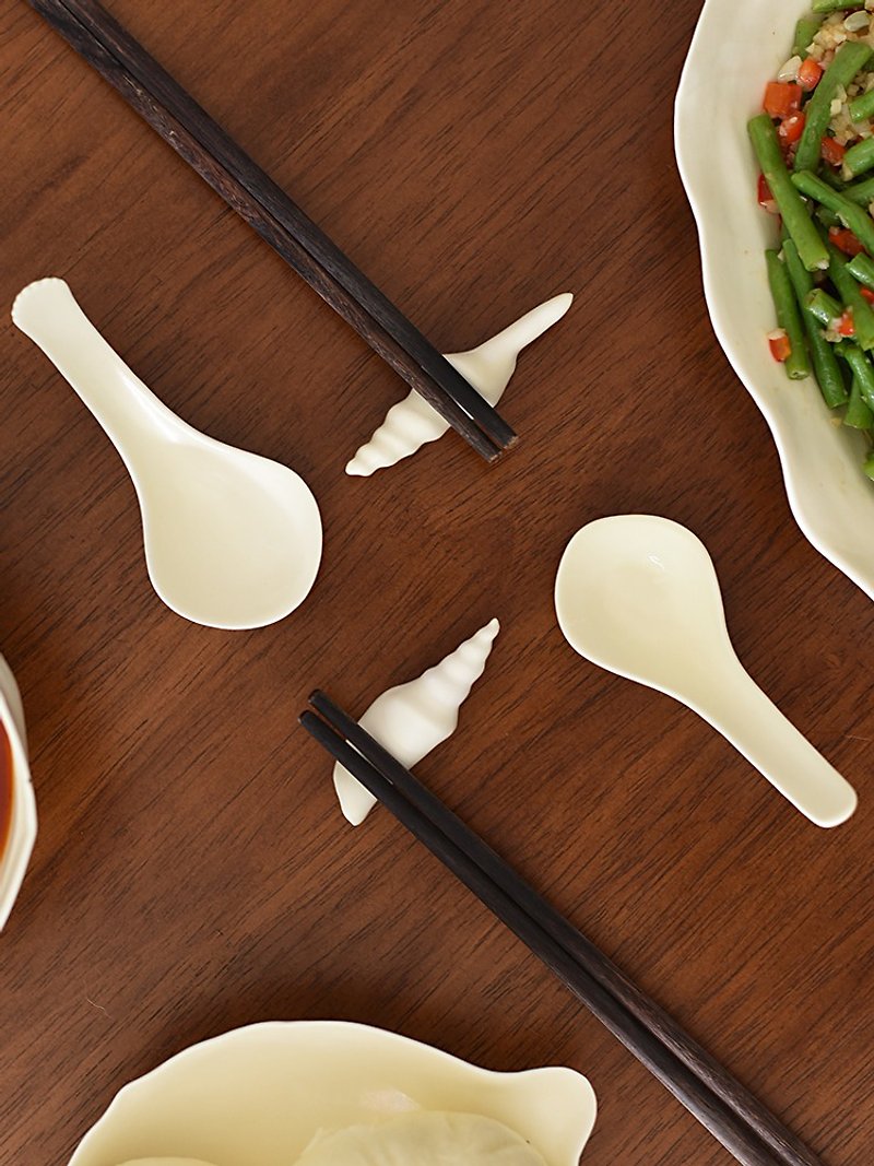 Yanji Life Original Design Spoon Ceramic Soup Spoon Dinner Spoon Hand-made Tableware Dessert Spoon Japanese Chinese Style - Cutlery & Flatware - Porcelain 