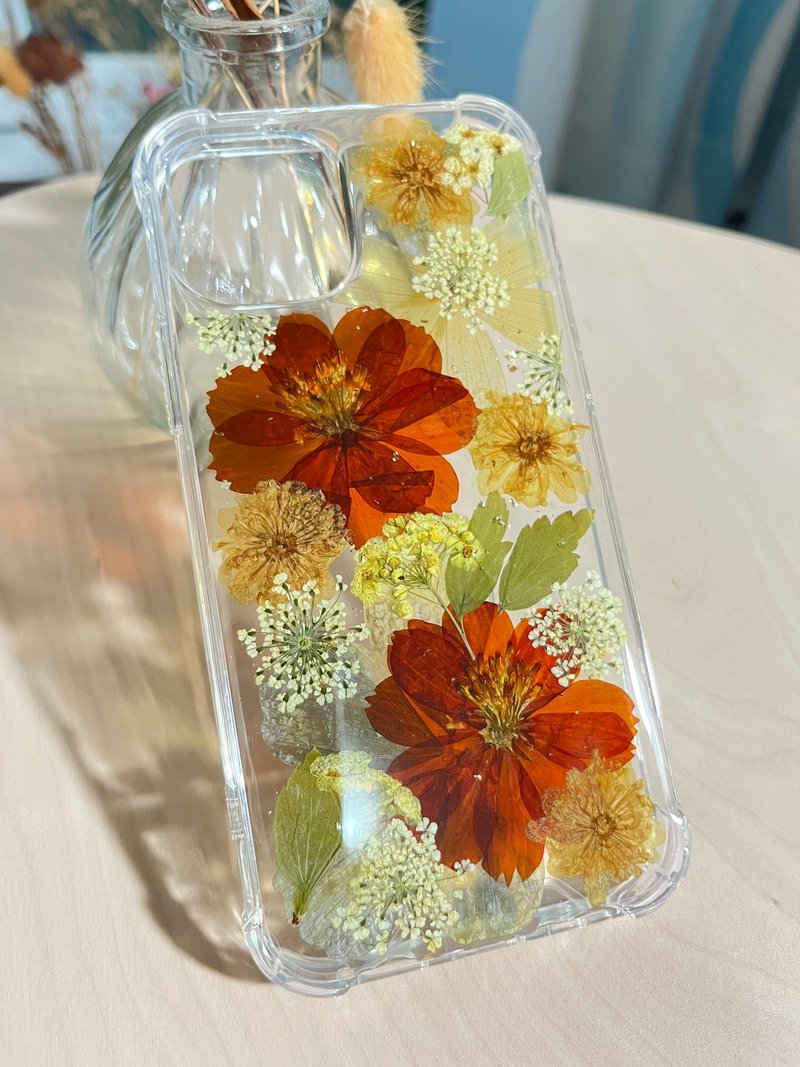 原創 押花手機殼x 秋季秋櫻 押花 乾燥花 犀牛盾 空壓殼 iphone - 手機殼/手機套 - 壓克力 