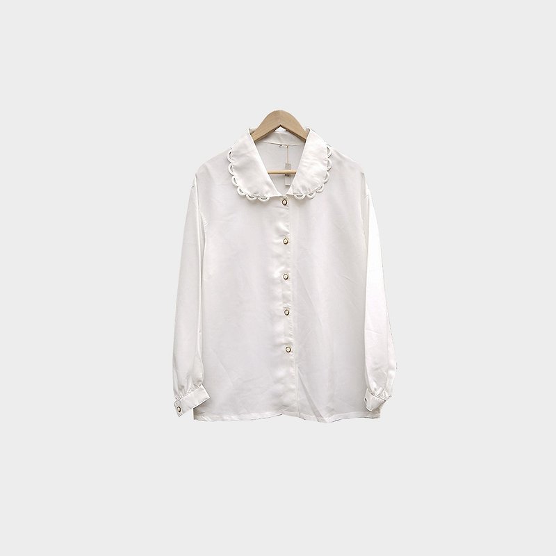 ヴィンテージサークルの襟のシャツ043 - シャツ・ブラウス - ポリエステル ホワイト