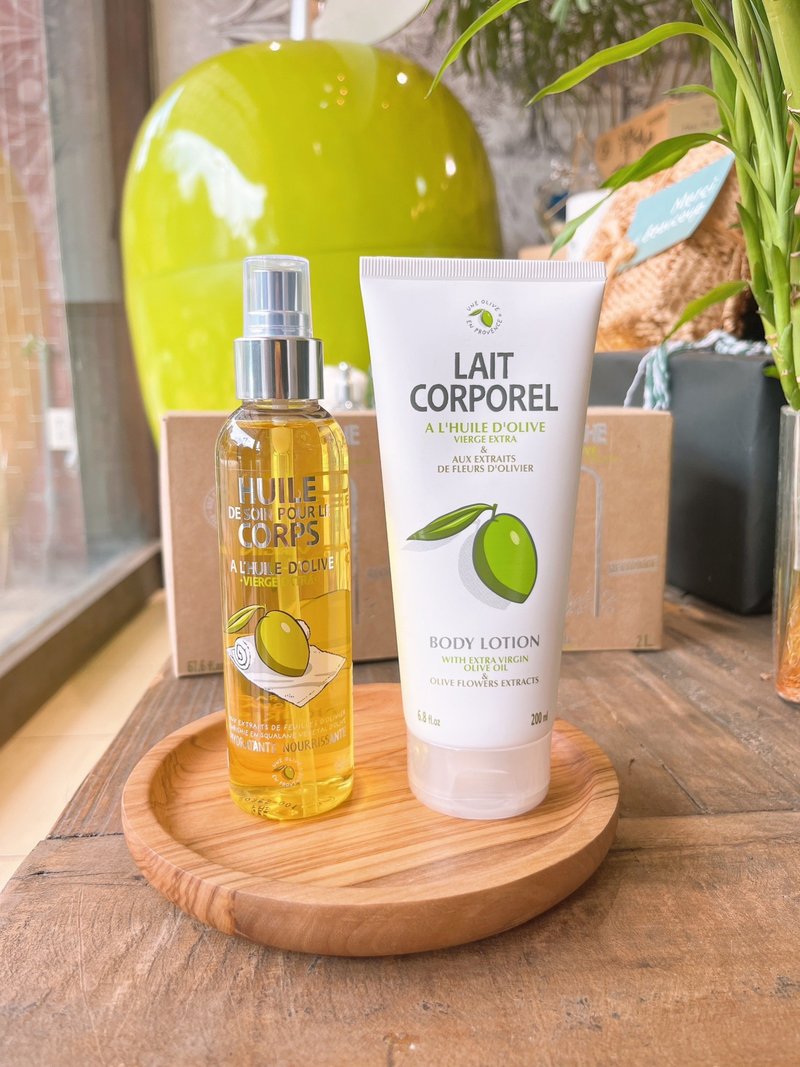 橄欖精選快閃組-舒壓調理按摩油150ml+身體乳200ml - 身體乳/按摩油 - 塑膠 金色