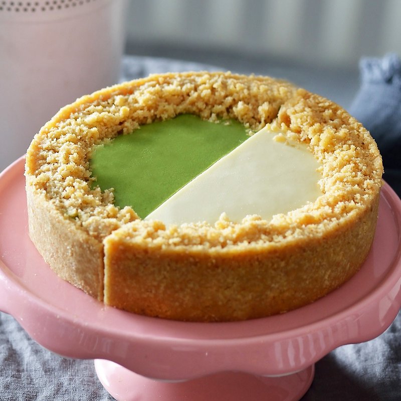 Aibo Sou [Happiness Shuangpian Cheese 6吋] F (Unlimited Cheese + Matcha Infinite Cheese) - Savory & Sweet Pies - Fresh Ingredients Green