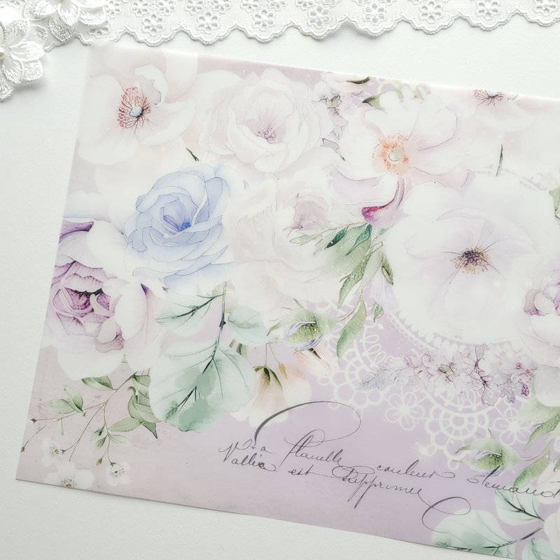 Lavender Rose Tracing Paper - อื่นๆ - กระดาษ สีม่วง