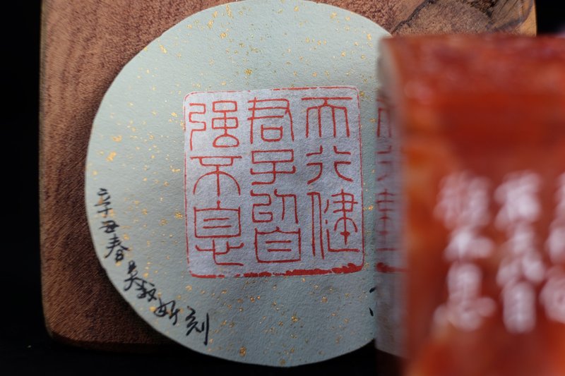 【印鈕篆刻】天行健君子以自強不息 - 印章/印台 - 石頭 紅色