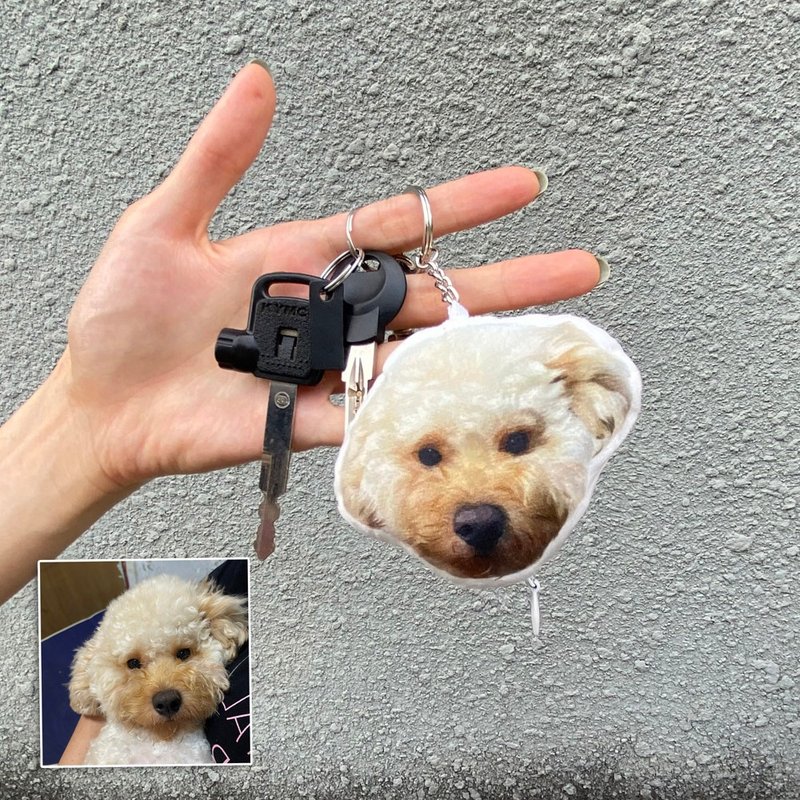 布偶鑰匙圈 | 小抱枕 | 紀念 | 狗 | 貓 | 12cm - 公仔/玩偶 - 棉．麻 