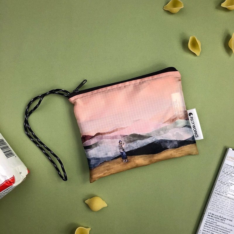 Shopping bag : Sunset - กระเป๋าแมสเซนเจอร์ - ไนลอน สึชมพู