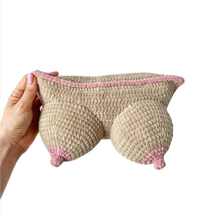 Crochet pattern pillow, Crochet Breast Models, Crochet boobs pattern, PDF - Knitting, Embroidery, Felted Wool & Sewing - Thread Khaki