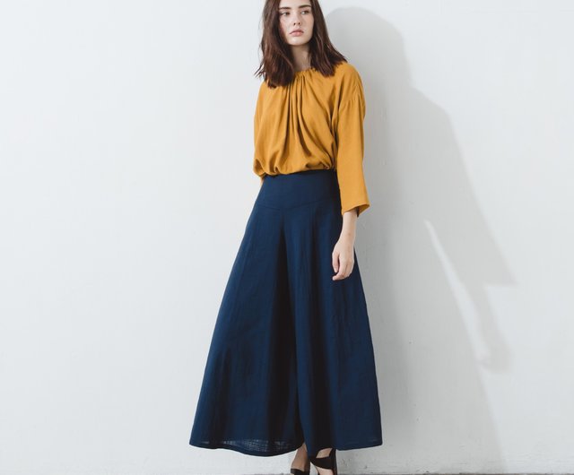 Navy wide leg culottes Clearance