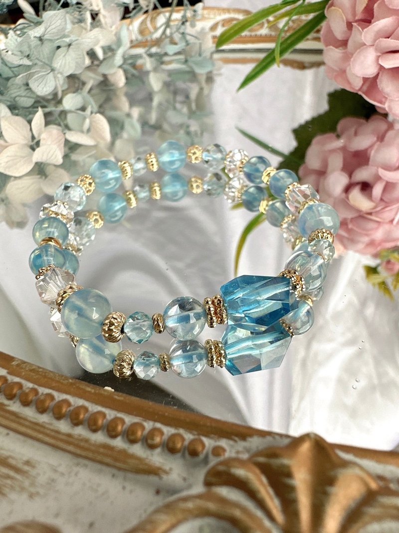 Xinchen-Heart of the Ocean Aquamarine Design - Bracelets - Crystal Blue