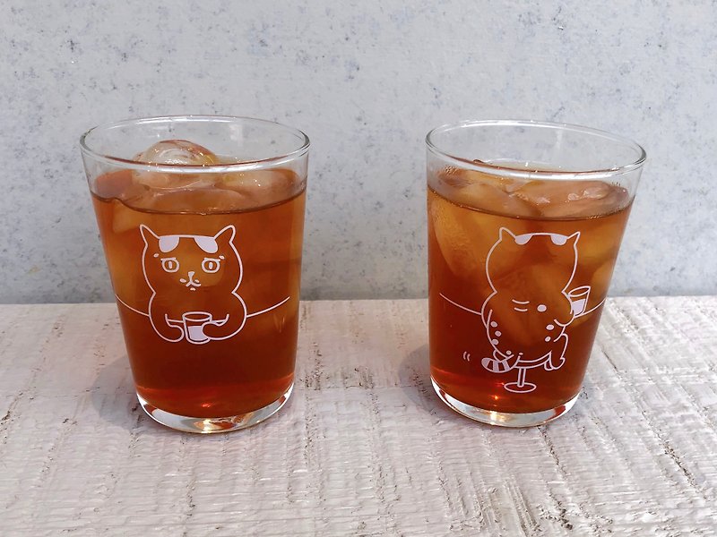 Meow Coffee Glass Cups Set - Cups - Glass Transparent