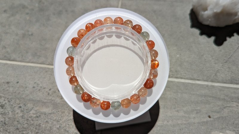 Arusha Natural Crystal Bracelet【7mm】 - Bracelets - Crystal Orange