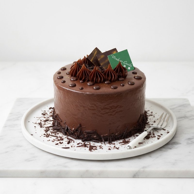 夜幕之吻 6-8吋【生日蛋糕/73%濃巧克力/巧克力蛋糕/巧克力控】 - 蛋糕/甜點 - 新鮮食材 咖啡色