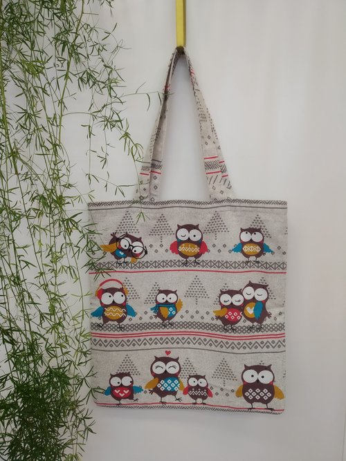 owl tote bag 2023 11 Pinkoi