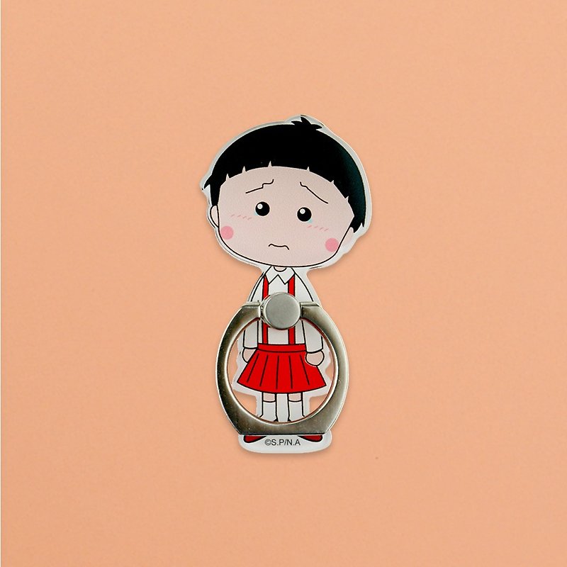 【Cherish Maruko】Genuine authorized merchandise with a broken bangs shaped like a mobile phone ring buckle - Phone Accessories - Other Materials Red