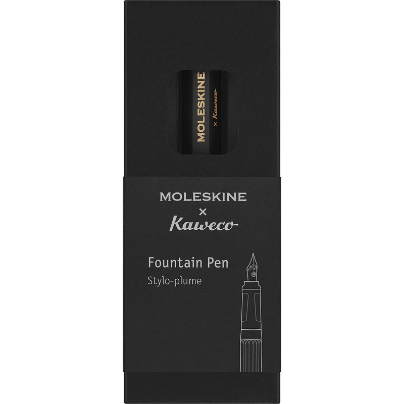 MOLESKINE x Kaweco Classic Fountain Pen F Tip Black (Blue Ink) - Fountain Pens - Plastic Black