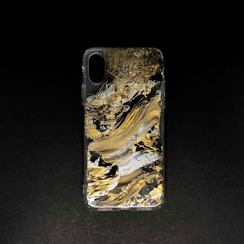 Acrylic Hand Paint Phone Case | iPhone X/XS |  Kirin - Phone Cases - Acrylic Gold