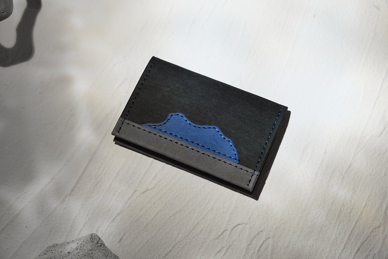 [Environmental protection and sustainability] Hong Kong Lion Rock series simple business card holder - Card Holders & Cases - Paper Blue