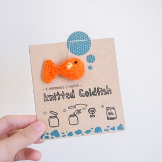 Goldfish knitted amigurumi home decor ornament