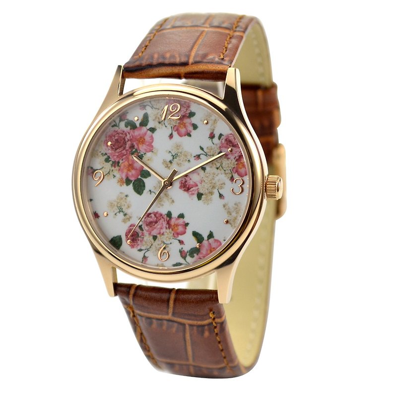 Floral Pattern Watch - Free shipping worldwide - นาฬิกาผู้หญิง - โลหะ หลากหลายสี