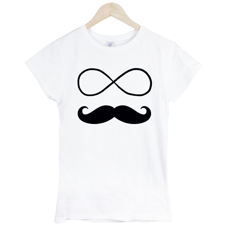 Forever MustacheGirls半袖Tシャツ-2色のメガネ常にひげを生やしたWenQingアートデザインファッション文化的クリエイティブファッション - Tシャツ - コットン・麻 多色