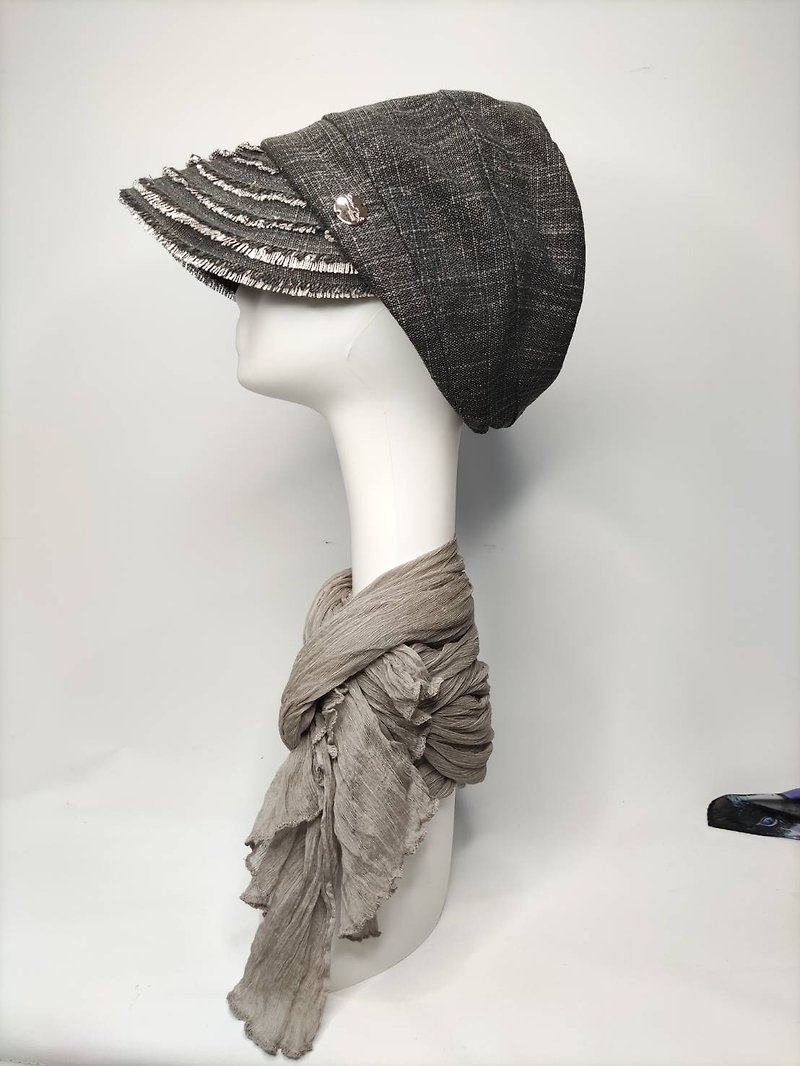 棉．麻 帽子 灰色 - Don-Ya Mi Fashion法式貝蕾報童帽 訂製帽-訂製款