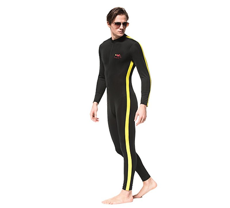 MIT Anti-UV Waterproof Female Sting Jellyfish Suit - ชุดว่ายน้ำผู้ชาย - ไนลอน สีดำ