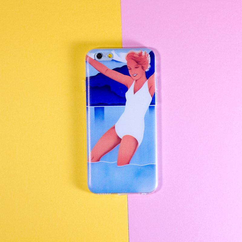 I love swimming 2 - iPhone Case / soft - Phone Cases - Rubber Multicolor