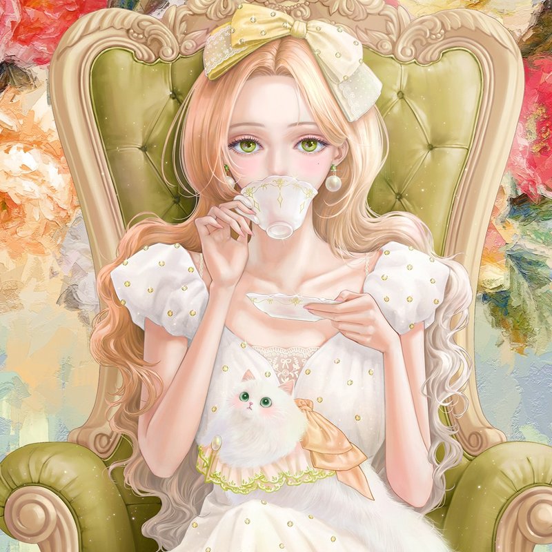 tea time (4Color) - 貼紙 - 紙 多色