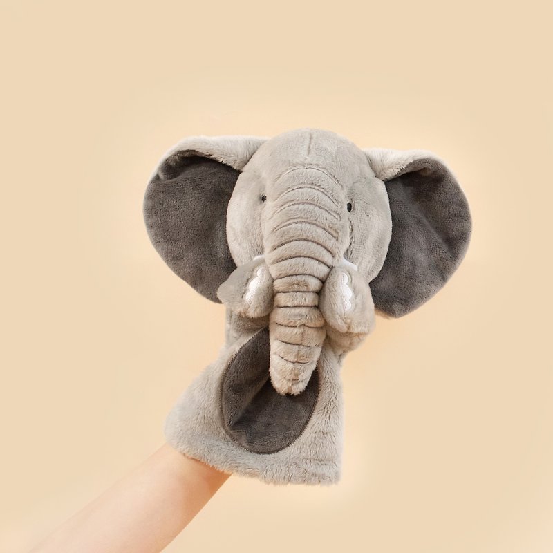 SimpliCute | Toby the Elephant Hand Puppet 大象手偶 - 公仔模型 - 其他人造纖維 灰色