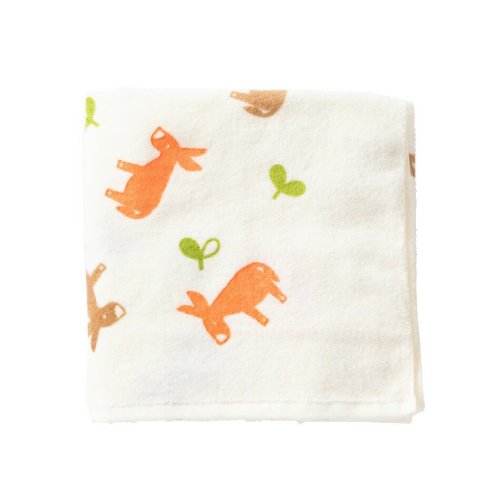 Baby Organics育兒良品 【日本OP mini】嬰兒無撚系浴巾 小毛驢