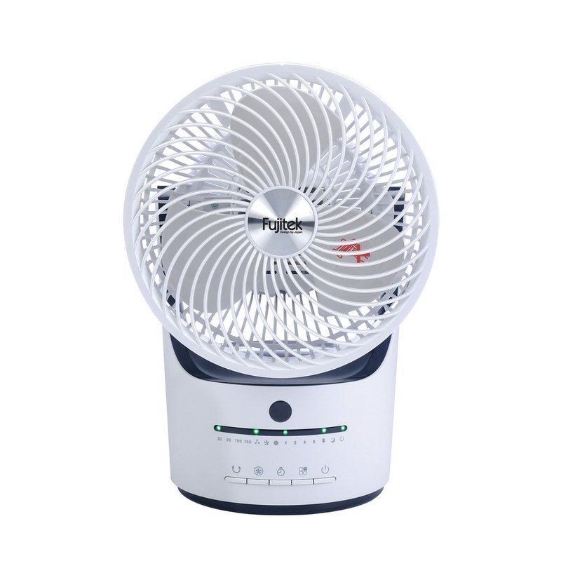 【Fuji Dentsu】8 Inch 360 Degree Remote Control Circulation Fan - Electric Fans - Other Materials White