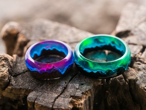 【売切】no.2 ハンドメイド　レジンリング　秋冬カラー 売切】no.2 ハンドメイドレジンリング秋冬カラー