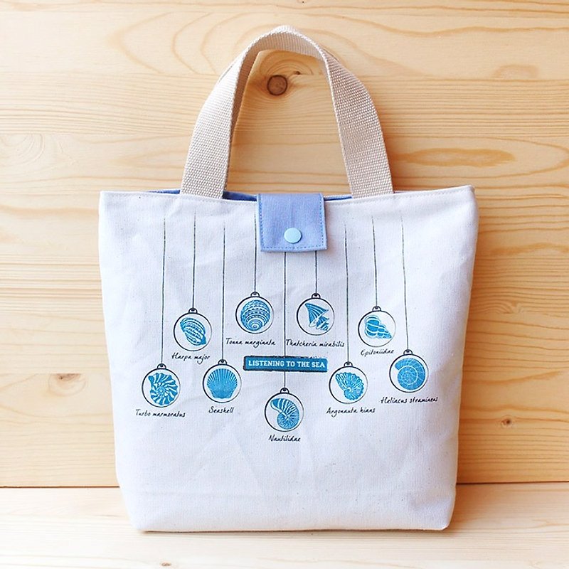 Blue Shell Bags B - Handbags & Totes - Cotton & Hemp Blue
