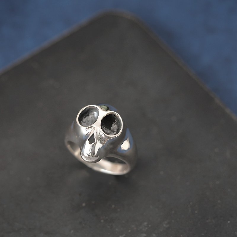 Monkey Skull Men's Ring Silver 925 - แหวนทั่วไป - โลหะ สีเงิน