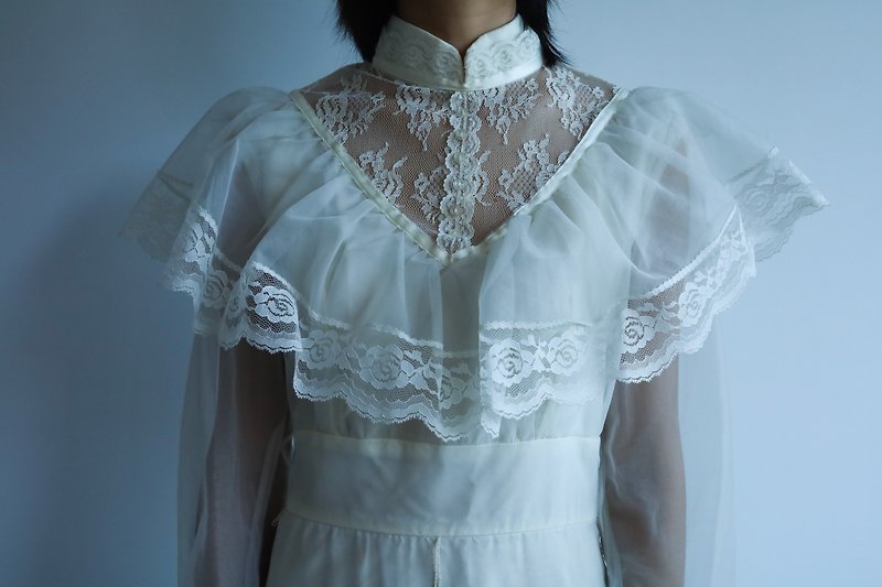 deb bridal 70s antique wedding/western wedding with cheongsam collar - Other - Other Materials 