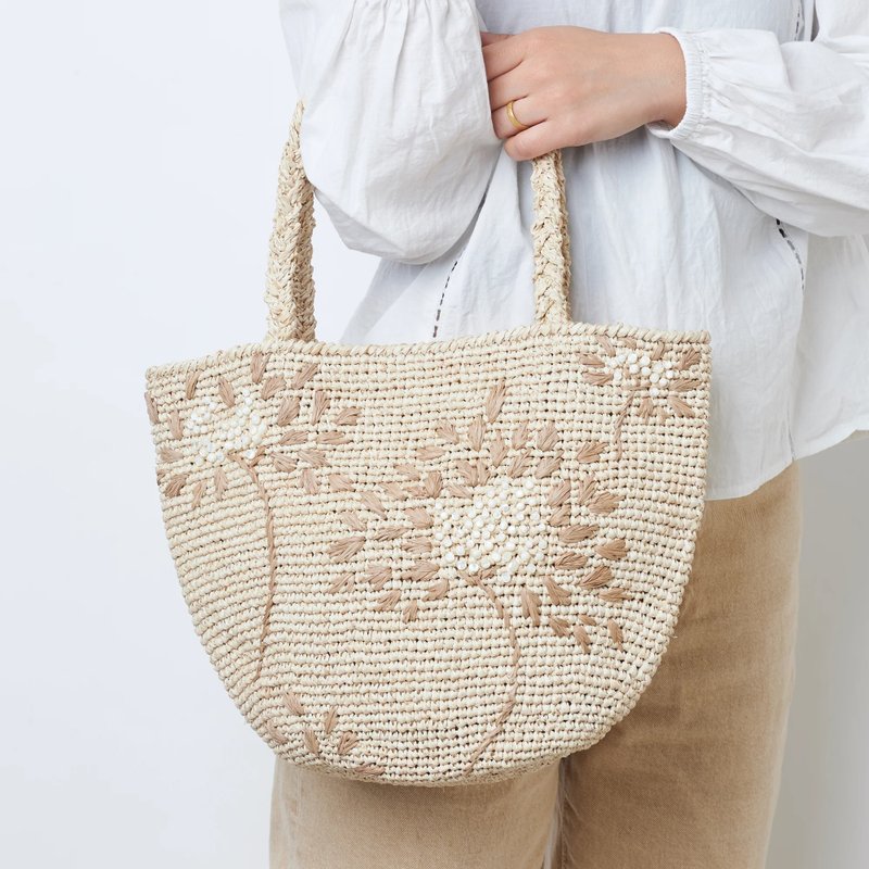 SHIRLEY Bag - Natural Raffia hand crochet straw Bag - Messenger Bags & Sling Bags - Eco-Friendly Materials Brown