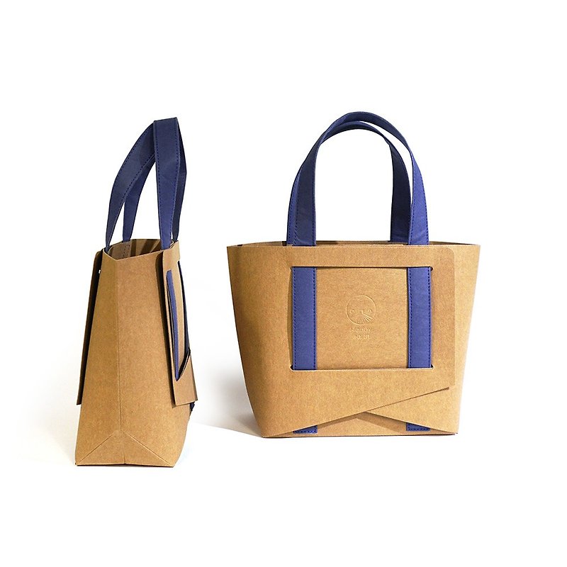Happy Earth | Happy Bag-Phthalocyanine Blue - Handbags & Totes - Paper Khaki