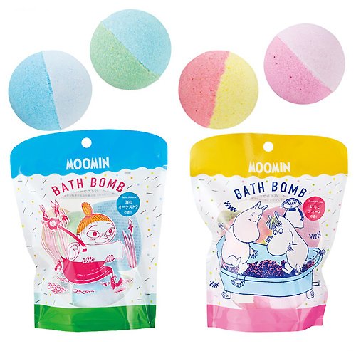 我適文創 【MOOMIN日本正版】雙色入浴球--兩種香氛