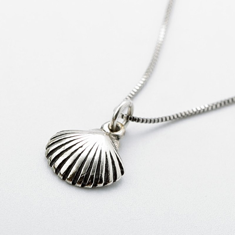 Cute Shell Ocean s925 sterling silver necklace Valentine's Day gift - Necklaces - Sterling Silver Silver