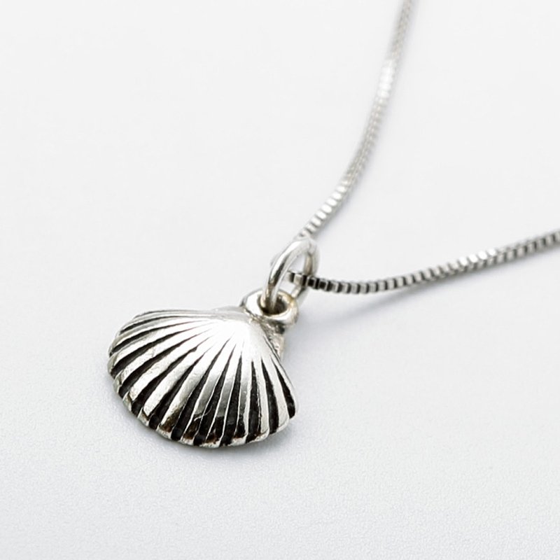 【Angel & Me】Cute Shell Ocean s925 sterling silver necklace Valentine Day gift - Necklaces - Sterling Silver Silver