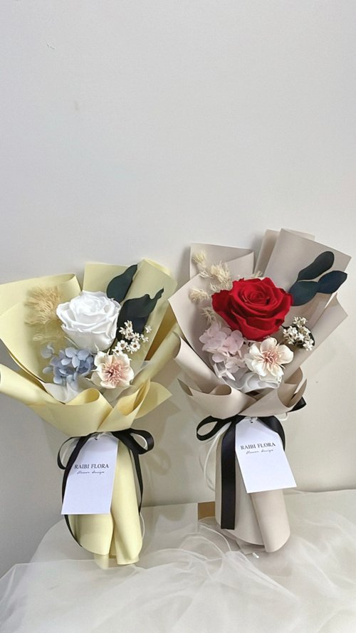 Raibi Flora 永恆光影 / 永生玫瑰花束 進口厄瓜多玫瑰 情人節 生日花束