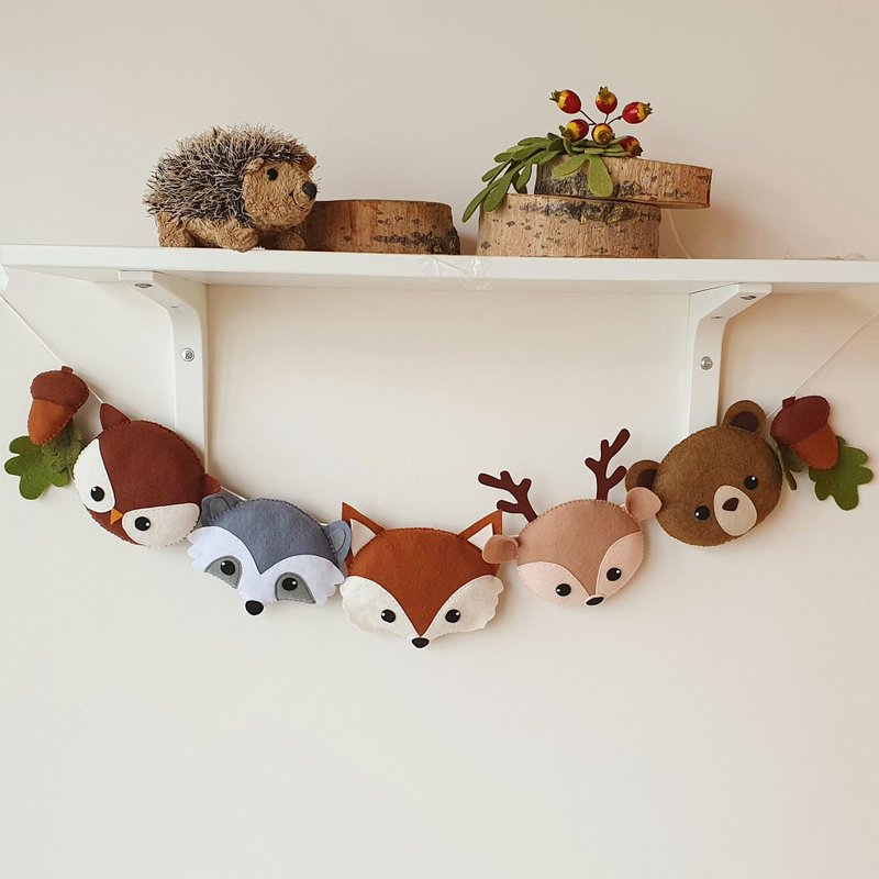 String pendants wall,  Newborn gift, home furnishing ornaments, kids room decor - ตกแต่งผนัง - วัสดุอีโค สีเขียว