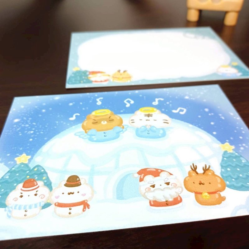 Angel Bear - Christmas Postcard - Series 15 - การ์ด/โปสการ์ด - กระดาษ สีน้ำเงิน