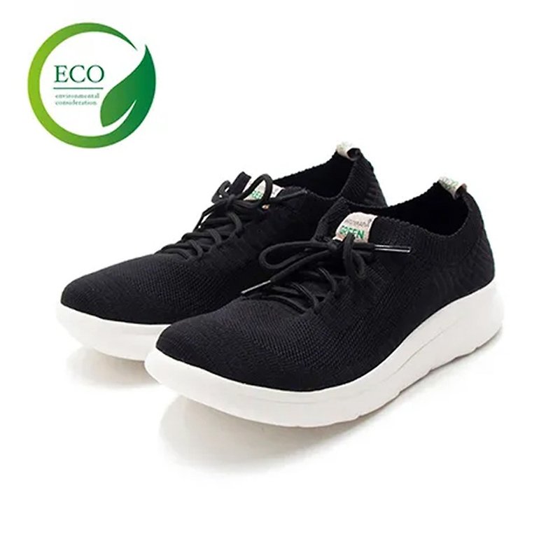 SAPATOTERAPIA (Female) ECO Green Ecological Lightweight Lace-up Sports Casual Shoes Women's Shoes-Black - Women's Casual Shoes - Other Materials 