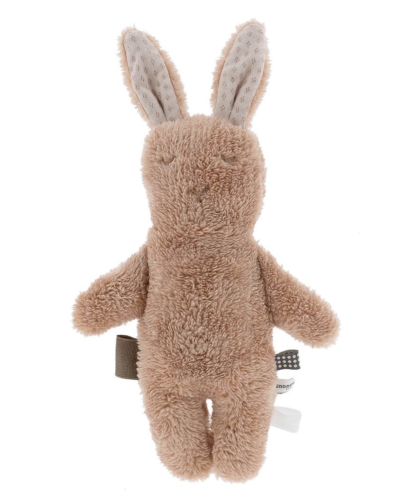 Snoozebaby有機棉鈴鐺小兔公仔 - Milky Rust - 嬰幼兒玩具/毛公仔 - 棉．麻 粉紅色