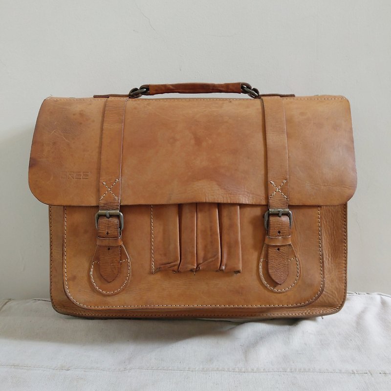 Leather bag_B087 - กระเป๋าเอกสาร - หนังแท้ สีนำ้ตาล