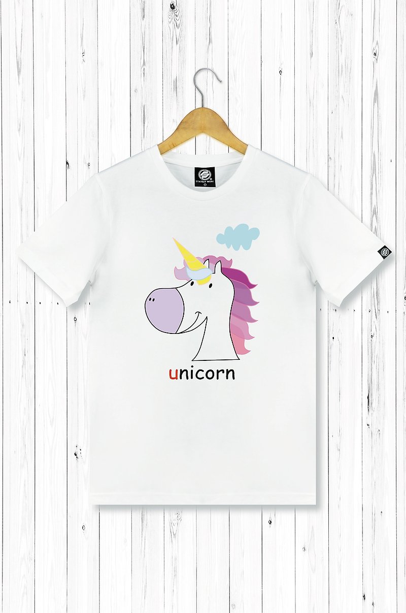 STATELYWORK Fantasy Unicorn  - メンズホワイトTシャツ - Tシャツ メンズ - コットン・麻 多色